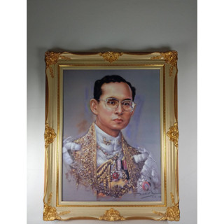 114.ภาพพิมพ์เก่า(ภาพใหญ่) พระบรมสาทิสลักษณ์ในหลวงรัชกาลที่9