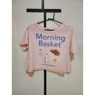 เสื้อครอป Morning Basket 🩷💙