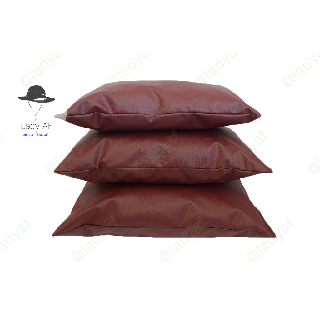 Pillows 100 บาท หมอนหนัง หมอนพิงหลัง หมอนนอน หมอนหนุน หมอน PVC หมอนอิงโซฟา หมอนหุ้มหนัง มี 3 ขนาด Home & Living