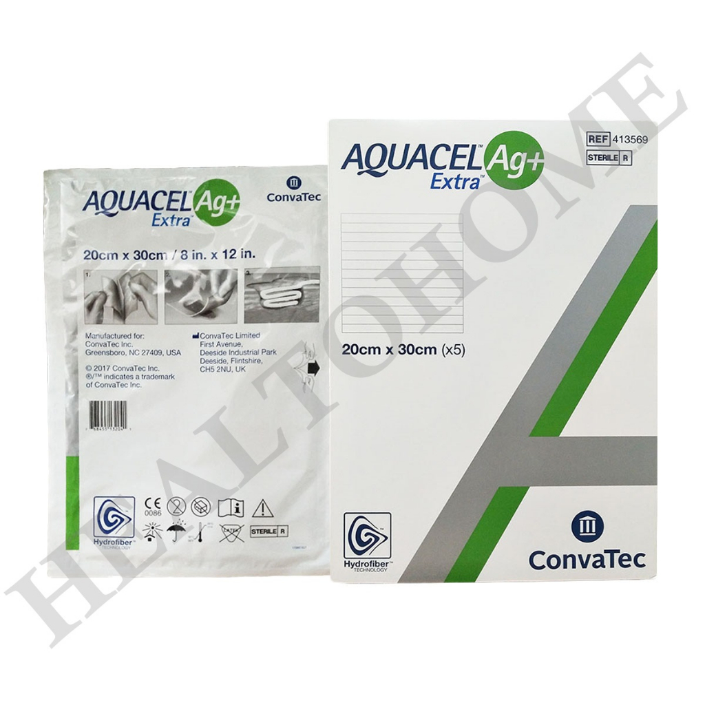 Aquacel Ag+ Extra แผ่นแปะแผลกดทับ ขนาด 20x30 ซม. (1 แผ่น) **ตัดแบ่งได้ คุ้มกว่า**