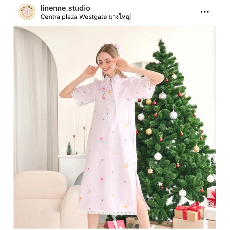 [ส่วนลดใน VDO] Linenne Camellia Polo Dress