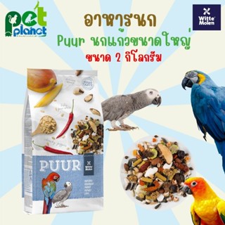 [ 2kg. ] อาหารนก Puur Parrot อาหาสำหรับ นกแก้ว นกแก้วแอฟริกันเกรย์ ซันคอนัวร์ มาคอว์ ริงเน็ค