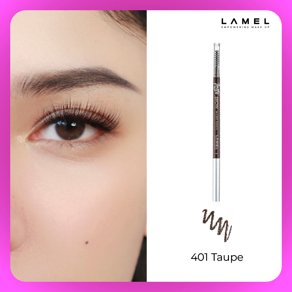 Lamel INSTA Micro Brow Pencil ลาเมล อินสตา ไมโคร โบรว์ เพนซิล (เครื่องสำอาง, ดินสอเขียนคิ้วหัวเล็ก, ติดทนนาน)