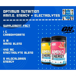 Optimum Nutrition- Amin.o. Energy + Electrolyte 30srv พร้อมส่ง !!!