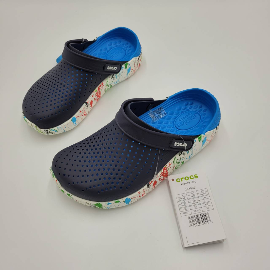 รองเท้าลำลองแฟชั่น สไตล์ Crocs LiteRide Graphic Clog