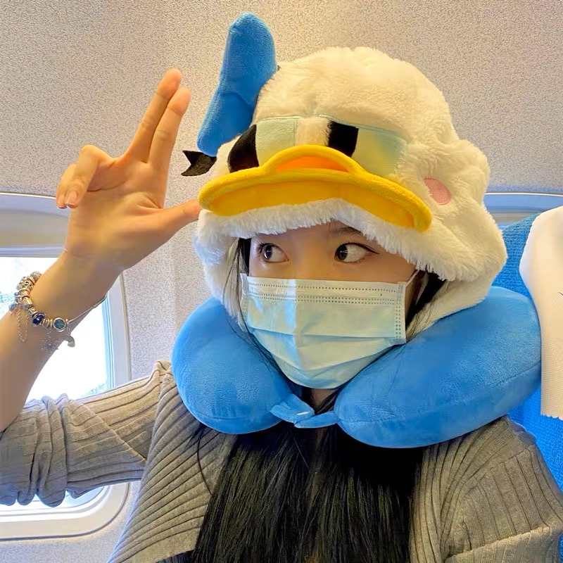 หมอนรองคอ โนวเดิลดั๊กรองคอ รูปตัวยูรองคอนุ่ม ใส่แล้วนอนสบายล็อคคอหมอนนวด