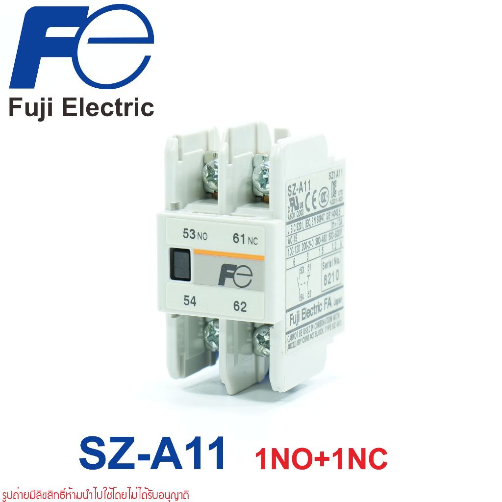 คอนแทคช่วย SZ-A11 1NO+1NC SZ-A22 2NO+NNC auxiliary contact blocks Fuji SZ-A11 SZ-A20 SZ-A22 SZ-AS1 SZ-AS2 SZ-RM
