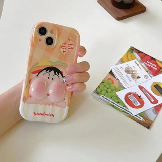 ✨ส่งเชือกเส้นเล็ก✨เคสไอโฟน 14 Pro Max 13 12 11 เคส for iPhone 14พลัส ตลก การ์ตูน เด็กชายตัว พกง่ายๆ การป้องกันการตก Case