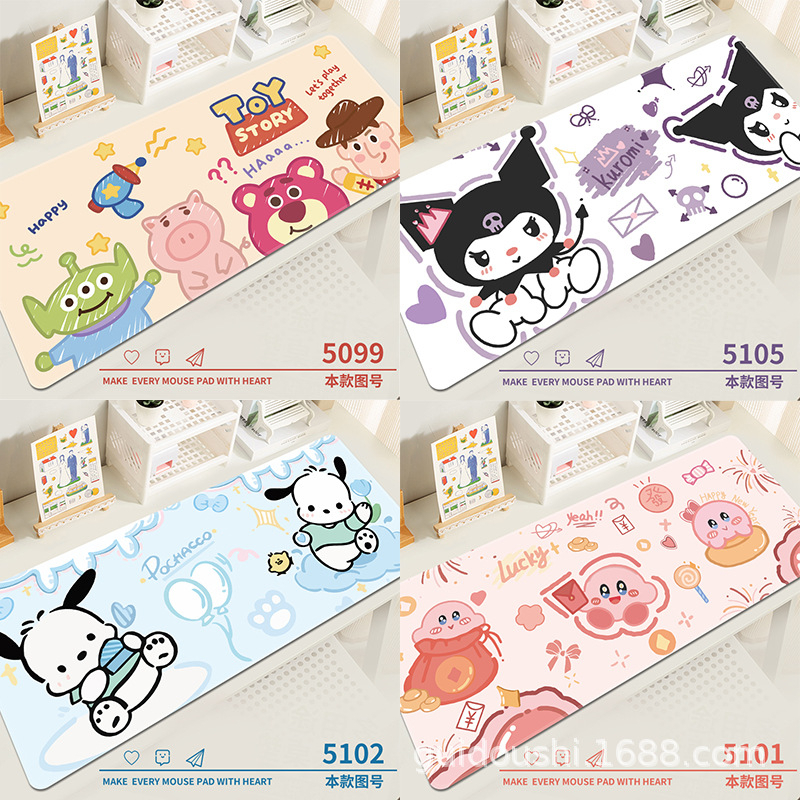 แผ่นรองเม้าส์ 80x30x3 ซม. แผ่นรองเม้าส์ลายการ์ตูน Mouse Pad แผ่นรองเมาส์ ที่รองเมาส์