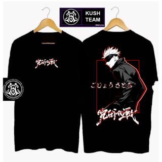 【JUJUTSU KAISEN】2023 ใหม่อะนิเมะเสื้อยืดคอกลมเสื้อยืดผ้าฝ้าย 100% พิเศษพิมพ์สี Kush ทีมZ17-19