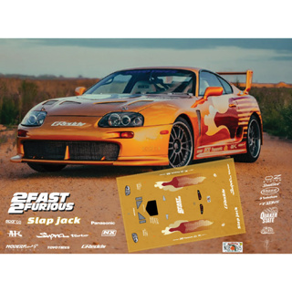 ดีคอล Fast and Furiou supra slap jack ดีคอลฟาส  หมึกรองขาว ติดรถ Hot Wheels 1:64 Decal water slide white toner