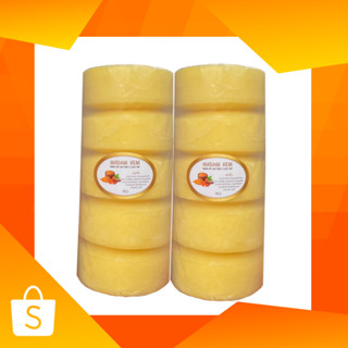 สบู่อัดก้อนสูตรขมิ้นจำนวน 10 ก้อนๆละ100 กรัม ฟองเยอะหอมมาก