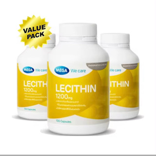 Mega we care lecithin 3 ขวดๆละ 100 เม็ด เลซิติน