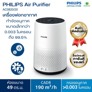 พร้อมส่ง!!! PHILIPS Air Purifier เครื่องฟอกอากาศ AC0820/20-ขาว สำหรับ 16-49 m2