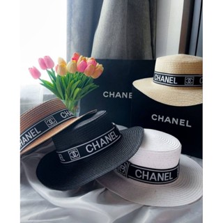 **พร้อมส่ง** หมวกสาน ทรงเค้ก CHANEL งานสวย