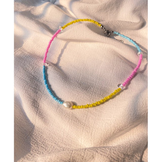 Choker - Fun : LOVELY PEARL - Handmade สร้อยคอลูกปัดหลากสี สร้อยคอแฟชั่น สร้อยคอน่ารักๆ สร้อยคอไปทะเล