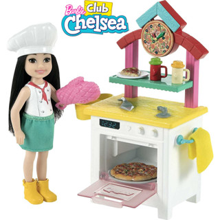 Barbie Chelsea Can Be Pizza Chef Playset ตุ๊กตาบาร์บี้ เชลซี เชฟทำพิซซ่า ของแท้