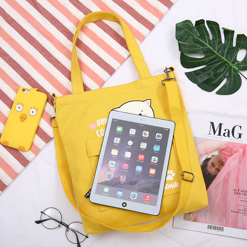 กระเป๋าผ้าแคนวาสมีซิปด้วยใส่ของได้เยอะนะผ้าแข็งแรง JH5088