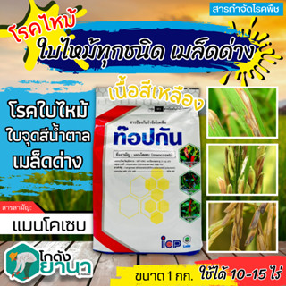 🌾 ท๊อปกัน(เหลือง) (แมนโคเซบ80%) ขนาด 1กิโลกรัม เมล็ดด่าง แอนทราโนส