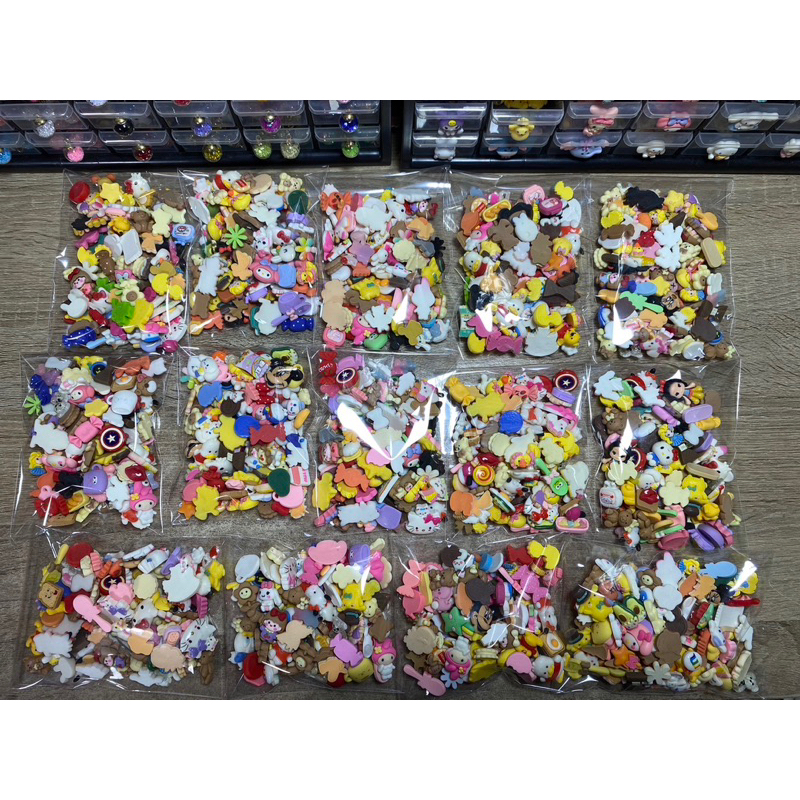 เรซิ่นตกแต่ง เรซิ่น DIY คละลาย 100 ตัว อุปกรณ์ตกแต่งเล็บเรซิ่น ลายการ์ตูนสัตว์น่ารัก
