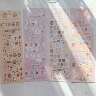 (พร้อมส่ง🌷) สติ๊กเกอร์ Korean adorable bear stickers cute สติ๊กเกอร์น่ารัก