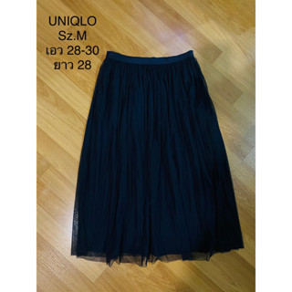 UNIQLO Sz.M กระโปรงสีกรมเข้ม ผ้านิ่ม ไม่มีตำหนิ สภาพใหม่มาก