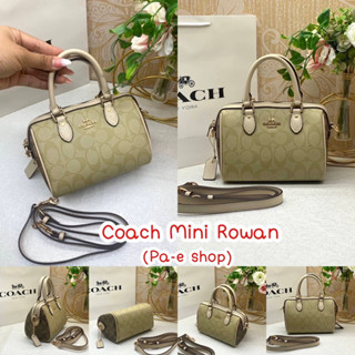 Coach กระเป๋าสะพายข้าง Mini Rowan CH-160 ซีรีย์บอสตัน กระเป๋าถือสุภาพสตรี กระเป๋าหมอน หนังแท้