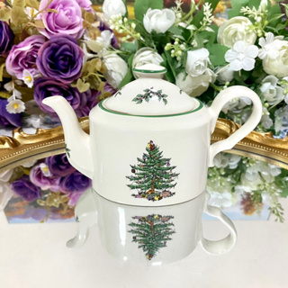 Spode Christmas Tree Miniature Teapot กาจิ๋ว ขนาด 0.5 ที่