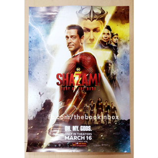 Shazam 2 DC Comic โปสเตอร์แผ่นแท้จากโรงภาพยนตร์