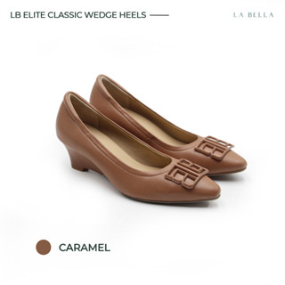 LA BELLA รุ่น LB ELITE CLASSIC WEDGE HEELS - CARAMEL