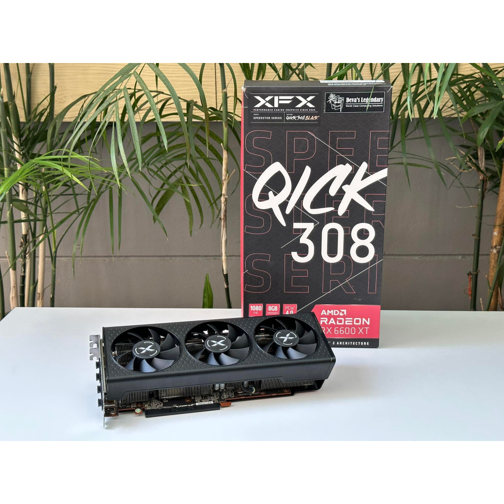 การ์ดจอ (graphic card) XFX RX6600xt Qick 308 (ต่อไฟเพิ่ม 6 PIN ) 1 MONTH WARRANTY