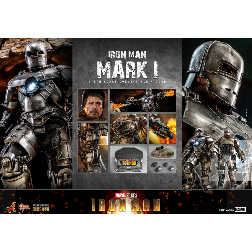 🕊️พร้อมส่ง ฟิกเกอร์ โมเดล ของสะสม Hot Toys MMS605D40 1/6 Iron Man - Iron Man Mark I