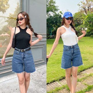 (ลด20% ใส่โค้ด L299HIT) SHOP.POPO-Peggy tank top เสื้อกล้ามเว้าช่วงอก มี 2 สี