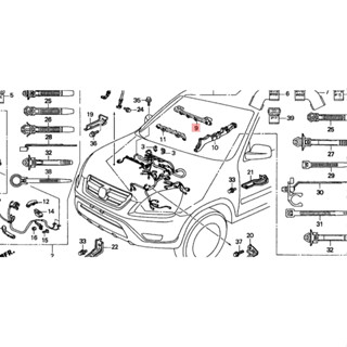 รางครอบสายไฟปลั๊กคอลย์จุดระเบิด Honda CR-V G2 CRV G2 แท้เบิกศูนย์ Honda