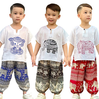 🐘ชุดช้างเด็ก ขายาว พร้อมส่ง!! ใส่สบาย ไม่ร้อน