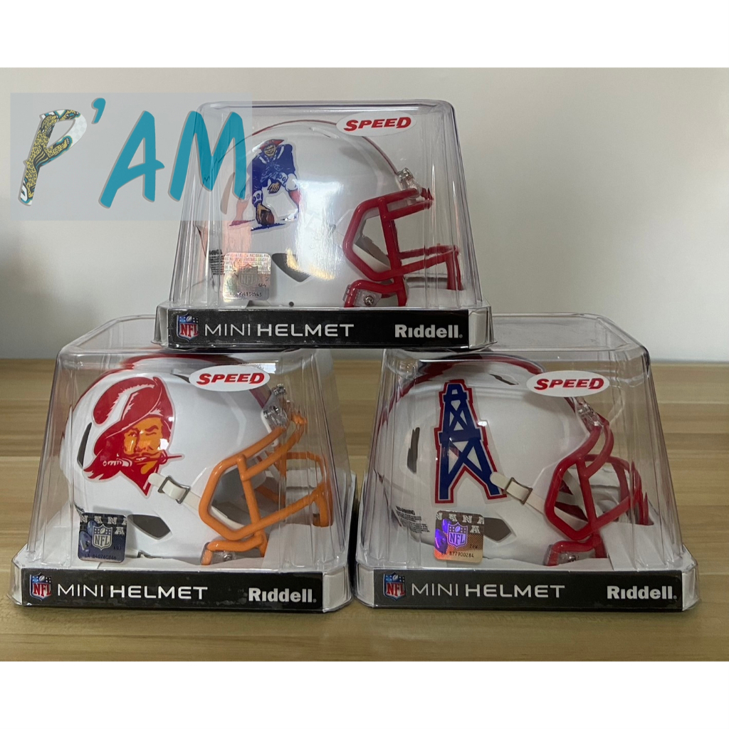 Throwback หมวกกันน็อคอเมริกันฟุตบอลแบบย้อนยุค NFL ยี่ห้อ Riddell รุ่น Speed Mini Helmet ขนาดเล็ก สำห