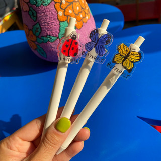 Flower Friends Pen - ปากกาหมึกดำ ปากกาลายแมลง ปากกาลูกลื่น