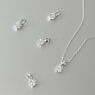 (pendant,เฉพาะจี้) : TINY DIAMOND PENDANT SILVER925 / จี้เงินแท้ จี้เพชร CZ / YOUR WISHLIST