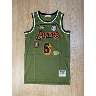 เสื้อบาส LAKERS JAMES # 6  ( เขียว )