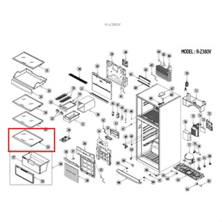 อะไหล่แท้ศูนย์/ชั้นกระจกตำแหน่ง 25/ชั้นวางของตู้เย็นฮิตาชิ/Shelf/PTR-Z420EM*003