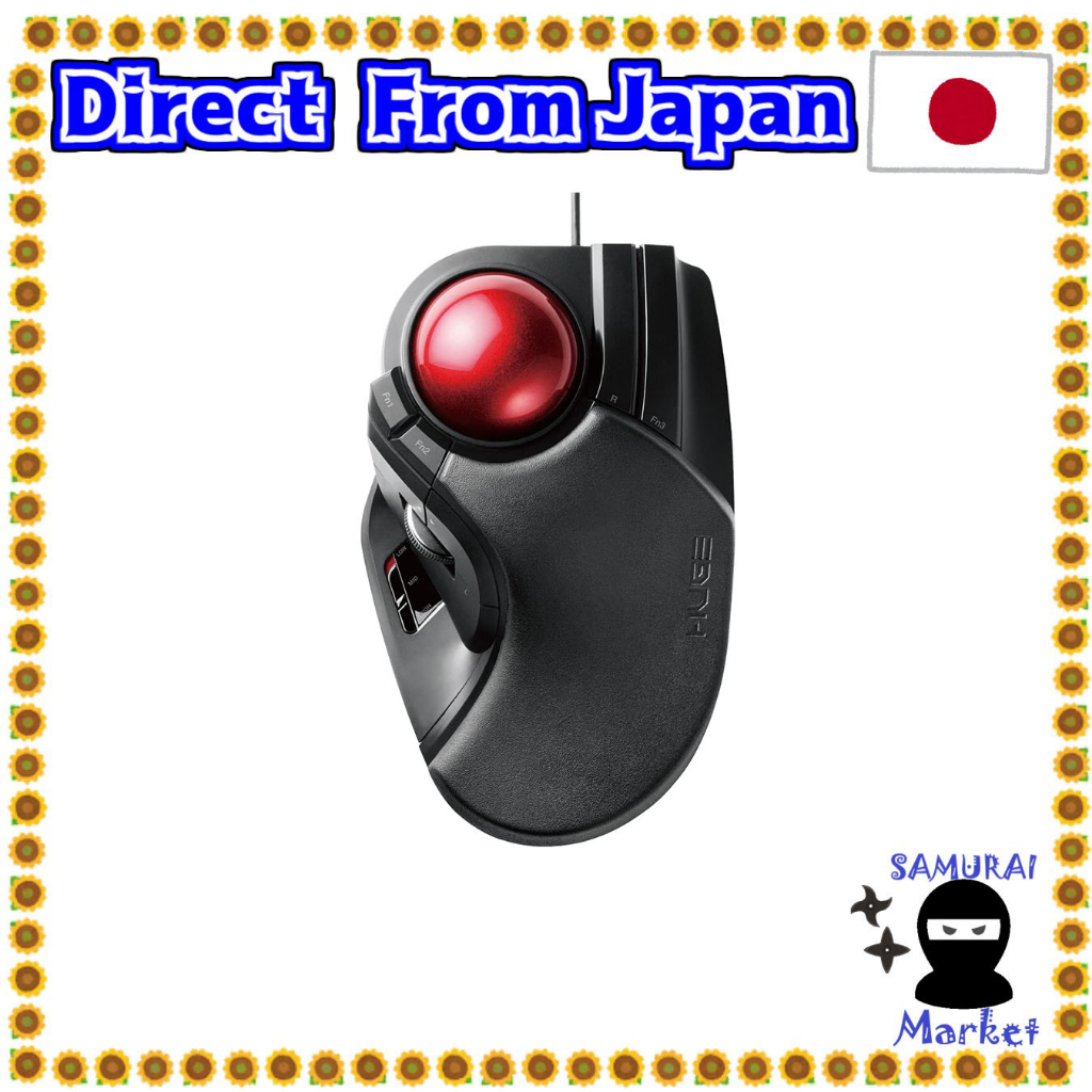 【Direct From Japan】Elecom M-Ht1Urbk เมาส์เล่นเกม 8 ปุ่มสีดํา