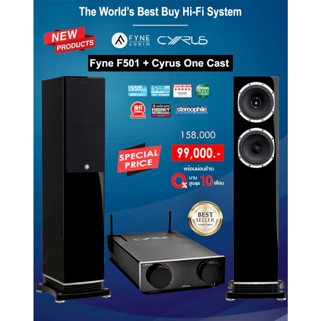 Fyne Audio F501+Cyrus One Cast