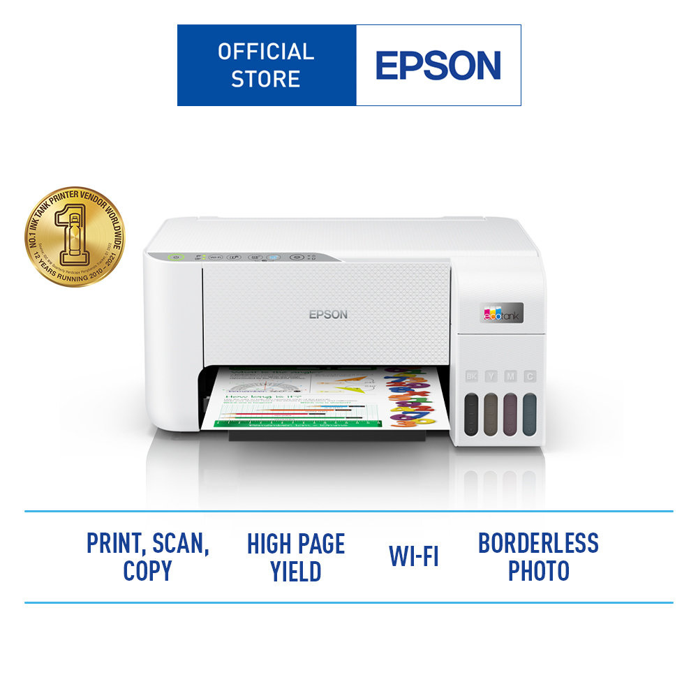 Epson EcoTank L3256 A4 All-in-One Ink Tank Printer มัลติฟังก์ชัน 3 in 1 (Print/Copy/Scan/WiFi-Direct) *พร้อมหมึกแท้