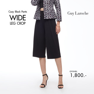 Guy Laroche GL Cozy  Pants กางเกงผ้าเจอร์ซี่ย์ Cozy Black Pants Crop (G9XHBL)