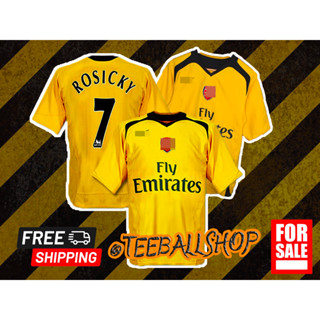 อาเซน่อลชุดเยือน ปี 2006/07 สีเหลือง เกรดแฟนบอล Arsenal Away 2006 Retro Jersey