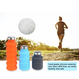 Foldable silicone water bottle ขวดน้ำซิลิโคนพับเก็บได้