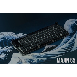 Majin 65 - Flat Hot-Swappable QMK Mechanical Keyboard with Encoders an OLED and Full RGB