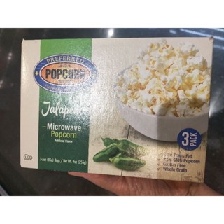 Preterred Microwave Pipcorn Jalapeno เมล็ดข้าวโพดดิบ รสพริกจาราปิโน่ สำหรับไมโครเวฟ 255 กรัม