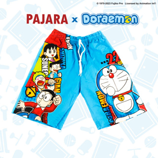 กางเกงขาสั้นเด็ก กางเกงเชิงเด็ก โดเรม่อน ลิขสิทธิ์แท้ cotton100% By PAJARA (DRM-EN0005)