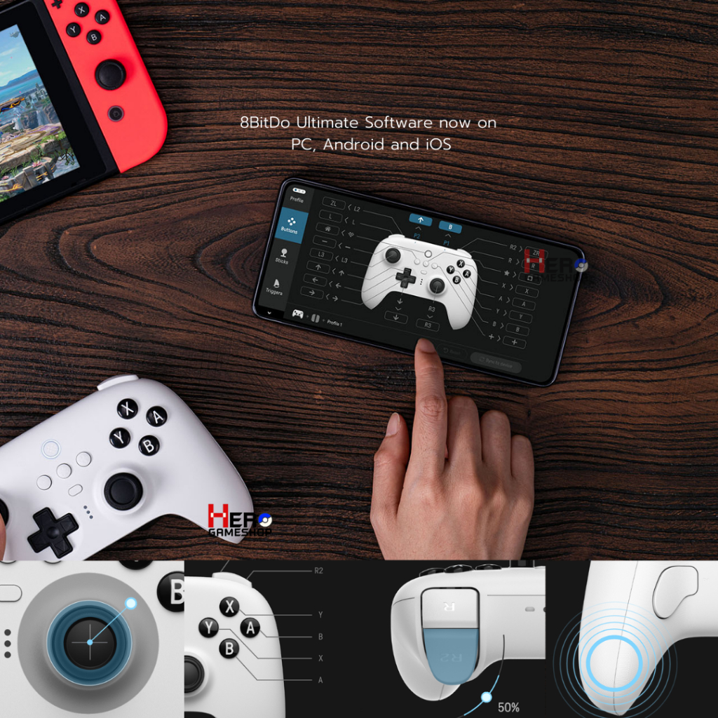 🇹🇭พร้อมส่งในไทย🇹🇭 𝟴𝗕𝗶𝘁𝗗𝗼 Ultimate Bluetooth & 2.4g Controller with Charging Dock จอย Joy ProNintendo Switch / PC / ios /